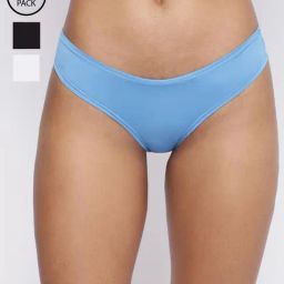 La Intimo Multicolored Comfort Fit Panties - Pack Of 3-image-13