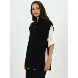 Femmella Black Regular Fit Sweater image 3