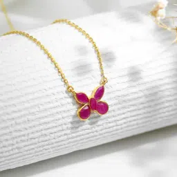 malabar gold and diamonds Malabar Gold & Diamonds BIS hallmarked (916) 22k Yellow Gold Necklace for Women,Semi Long Necklace-picture-30