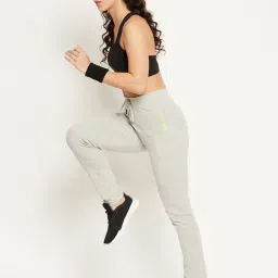 MADAME Grey Regular Fit Track Pants image 5