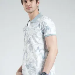 Monte Carlo Blue Regular Fit Printed T-Shirt image 3