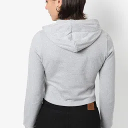 Campus Sutra Grey Cotton Sweatshirt image 2