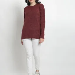 Club York Maroon Round Neck Sweater image 4