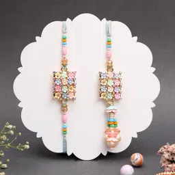 Aapno Rajasthan Multi Phoolon Wali Casual Rakhi with Roli Chawal & Greetings Card-image-6