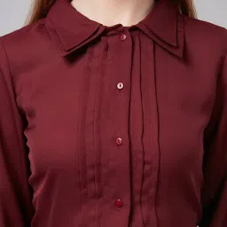 Style Quotient Maroon Regular Fit Shirt image 5
