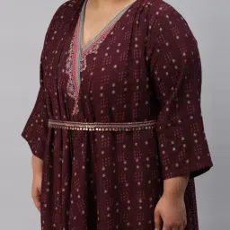 W Brown Printed A-Line Jumpsuit image 5