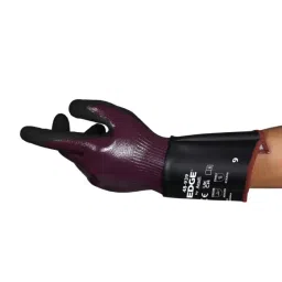 Ansell EDGE 48939 Black HPPE Polyester Cut Resistant Work Gloves Size 12 Nitrile Coating, 48939120-picture-29