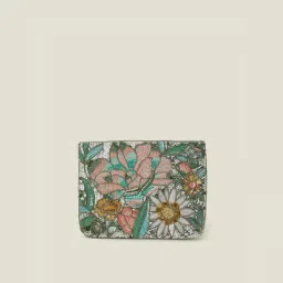 Accessorize London Green Daisy Embellished Party Clutch image 2