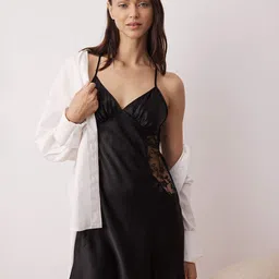 Trendyol Women Self Designed Shoulder Straps Baby Doll-image-87