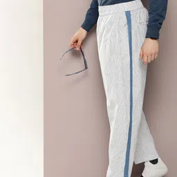 Kook N Keech Men Striped Pure Cotton Relaxed Trousers-picture-10