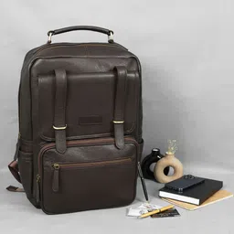 Celtic Unisex Leather Textured Laptop Backpack-picture-0