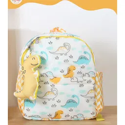 Rosada Dinosaur Printed Backpack for Kids With Matching Keychain hanging, Waterproof Trendy and Spacious Kids Backpack, Stylish Bag for Kids - Small(10 Inches)-picture-10