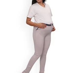 mama & bebe Relaxed Fit High-Rise Cotton Maternity Track Pants-picture-15