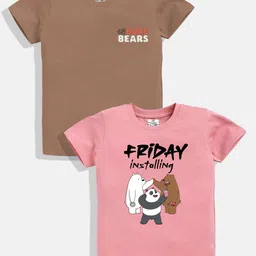 YK X Minute Mirth Boys Pack of 2 Printed Round Neck T-shirts-picture-26