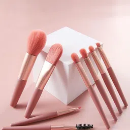 zemglam Set Of 8 Mini Makeup Brushes & 1 Foundation Blush Brush With Storage Bag image 3