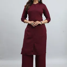 GOLDSTROMS Mandarin Collar Kurta & Palazzos Co-Ords image 4