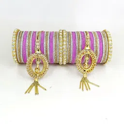 RENOY Set Of 58 Stones-Studded Bangles-picture-30