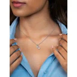Shaya by CaratLane Just the two of us Necklace in 925 Silver image 1