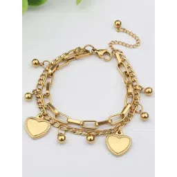 ZAISHA Heart Multilayer 18K Gold Plated Bracelet image 2