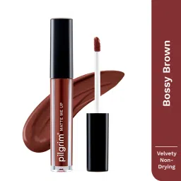 Pilgrim Matte Me Up! Smudge-Proof Liquid Lipstick Duo Berry Tease & Bossy Brown image 3