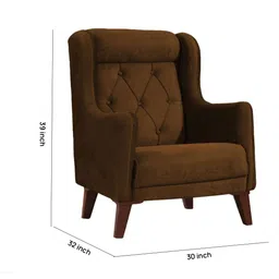 home lifestylez Ruby Accent Chair in Brown Colour image 2