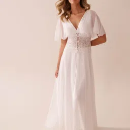 La Vie En Rose Chiffon and Lace Open Front Nightie image 5