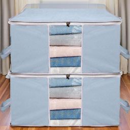 AMAK INC Grey Fabric Wardrobe Organisers-picture-32