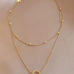 MYKI Stainless Steel Gold-Plated Statement Necklace-picture-34