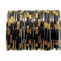 zsp Black Glass Artificial Stones Bangle-picture-30