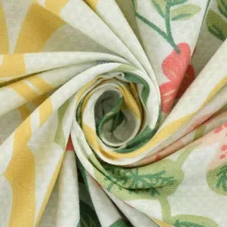 Homio Green & Red Floral 300 TC King Bedsheet with 4 Pillow Covers image 2