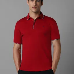 Louis Philippe Sport Men Solid Polo Collar Cotton Slim Fit T-shirt-picture-53