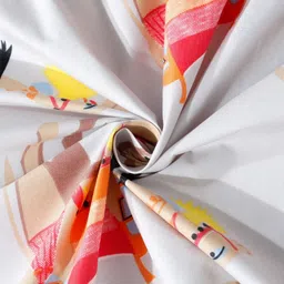 Nivasam White & Pink Ethnic Motifs Printed 200 TC Double King Bedsheet Set-2.54 m X 2.28 m image 5