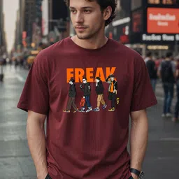MaverIQ Men Graphic Printed Round Neck Cotton Oversized T-shirt-picture-33