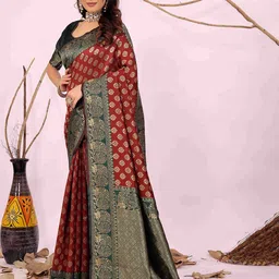 Moda Rapido Woven Design Zari Kanjeevaram Saree image 3