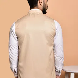 PRINTCULTR Textured Woven Nehru Jacket image 4