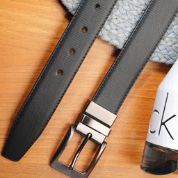 SAZARA Men Textured Leather Reversible Belt image 1