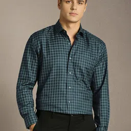 Luxure by Louis Philippe Men Checked Casual Shirt-picture-28