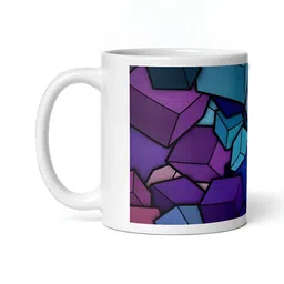 Mr UVD White & Blue Graphic Printed Ceramic Glossy Mug 350 ml image 4