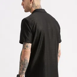 SHOWOFFFF Men Standard Semi Sheer Casual Shirt image 3