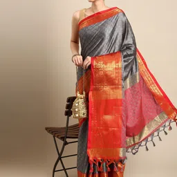 DIVASTRI Woven Design Zari Saree-picture-12