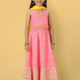 Nauti Nati Girls Floral Printed Ready to Wear Lehenga & Blouse With Dupatta-picture-41