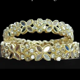 SGN fashion Gold Brass Bangles image 4