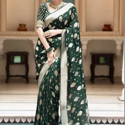 ZIKARAA Woven Design Zari Handloom Saree image 5