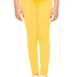 FRENCH KLEIDER Girls Pack Of 2 Mid-Rise Churidar-Length Leggings-picture-31