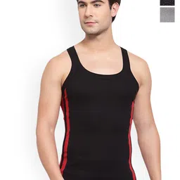 Sporto by Macho Pack Of 3 Cotton Colourblocked Gym Vest-picture-13