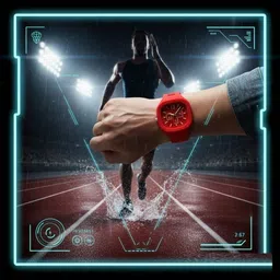 Moover Women Embellished Dial & Bracelet Style Straps Analogue Watch BOYSMILAR -RED -00J1 image 2