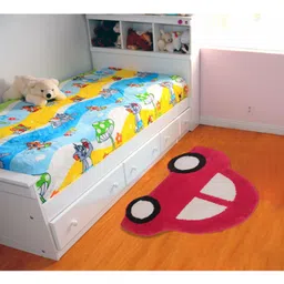 Saral Home Car Shape Bath Mat - Red image 2