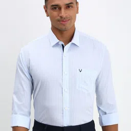 Allen Solly Men Spread Collar Striped Cotton Slim Fit Formal Shirt-picture-19