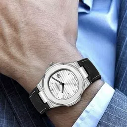 SWADESI STUFF Men Dial & Leather Straps Analogue Watch SDS 164 SILVER 9 image 3