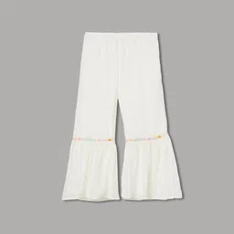 Melange by Lifestyle Girls Ethnic Motifs Embroidered Straight Kurta With Sharara & Dupatta image 3